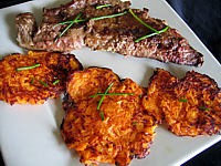 Galettes de carottes au foie de veau