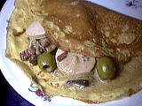 Crêpes farcies au boudin blanc