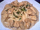 Dés de poulet au gorgonzola
