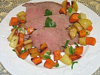 Gigot d'agneau en jardinière