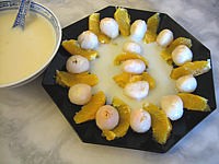Salade de litchis au lait de coco