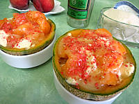 Melon glacé à la liqueur de Chartreuse