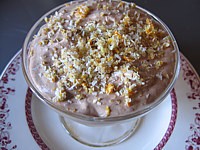 Mousse au chocolat aux noix de coco