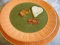 Velouté d'épinards et lotte