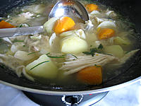 Soupe de raie aux herbes aromatiques