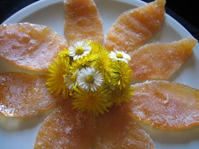 Ecorces de pomélos ou pamplemousses confits