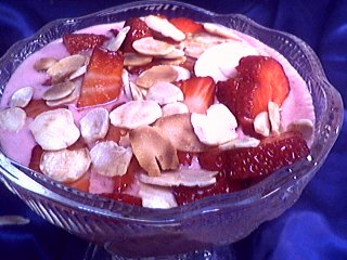 Mousse rosée glacée aux fraises