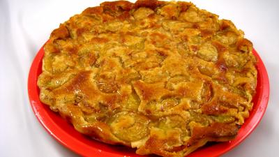 Clafoutis aux mirabelles et aux cacahuètes