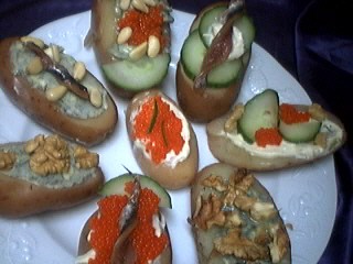 Canapés aux pommes de terre