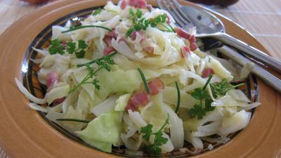 Chou aux lardons