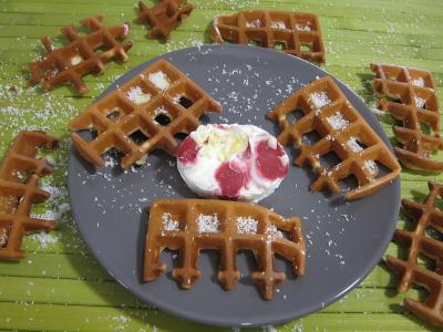 Gaufrettes à la noix de coco au parfum d'Asie