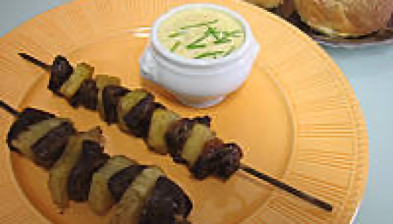 Brochettes de coeurs d'agneau