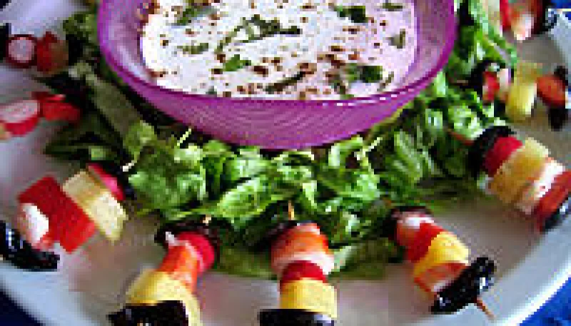Brochettes de crudités