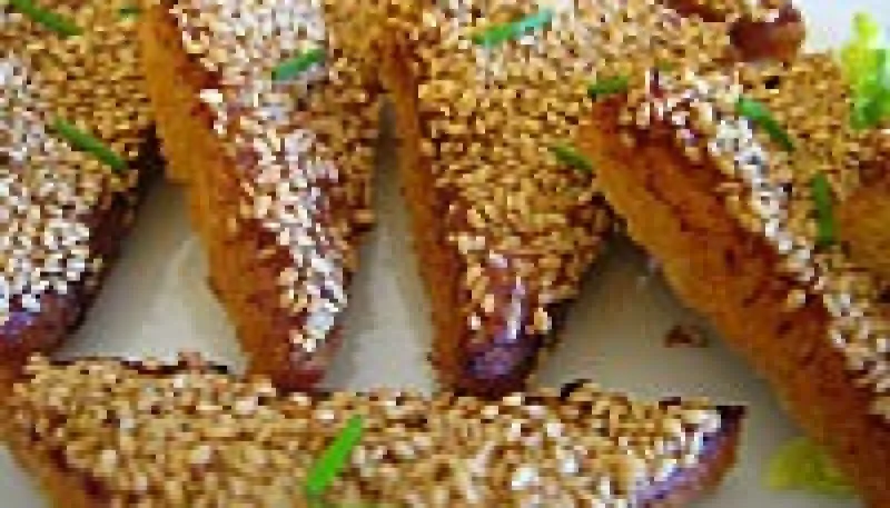 Canapés aux graines de sésame façon chinoise
