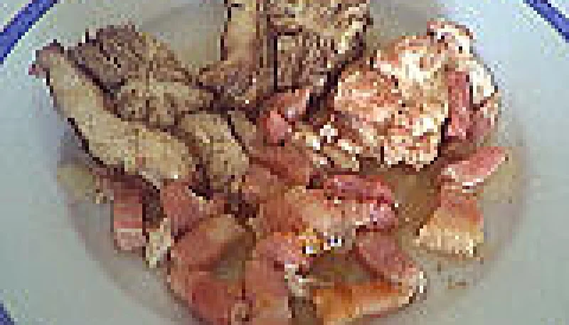 Cervelle de veau aux lardons