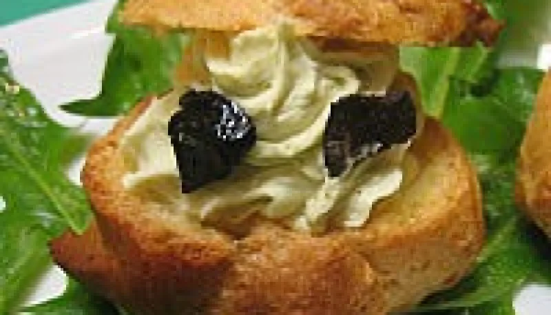 Choux au mascarpone et aux petits pois