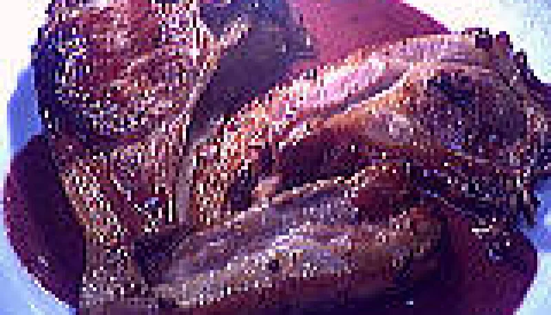 Côtes d'agneau sauce aux framboises
