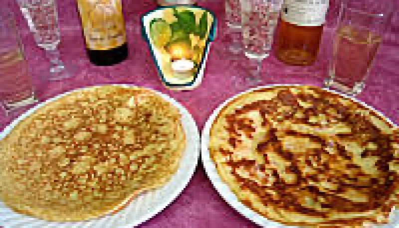 Crêpes au camembert et au jambon