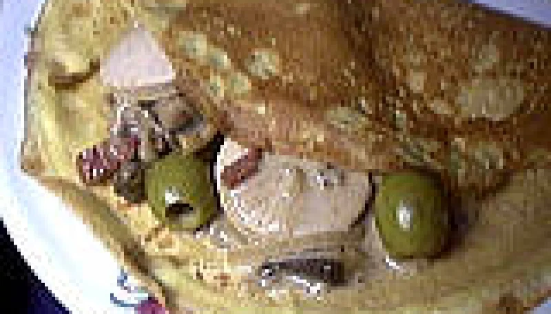Crêpes farcies au boudin blanc