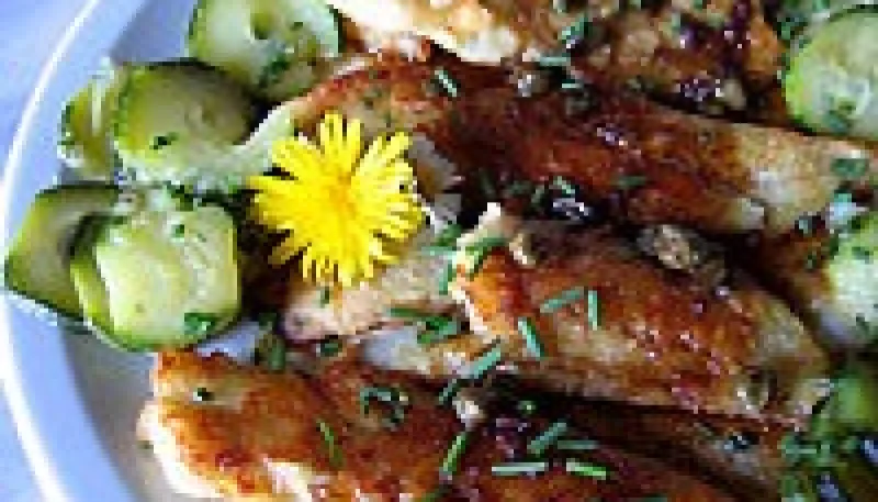 Filets de merlan aux câpres et courgettes