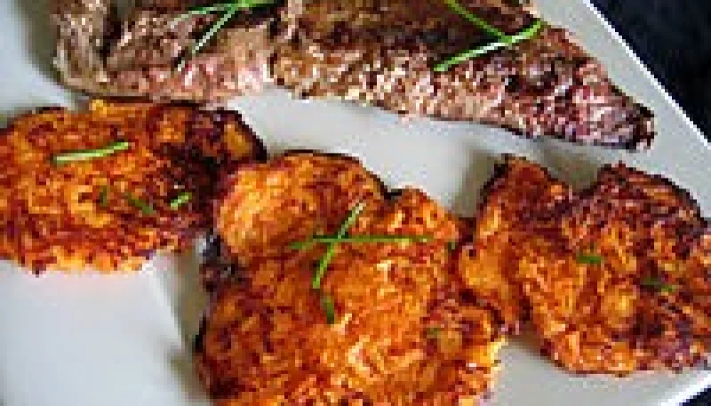 Galettes de carottes au foie de veau