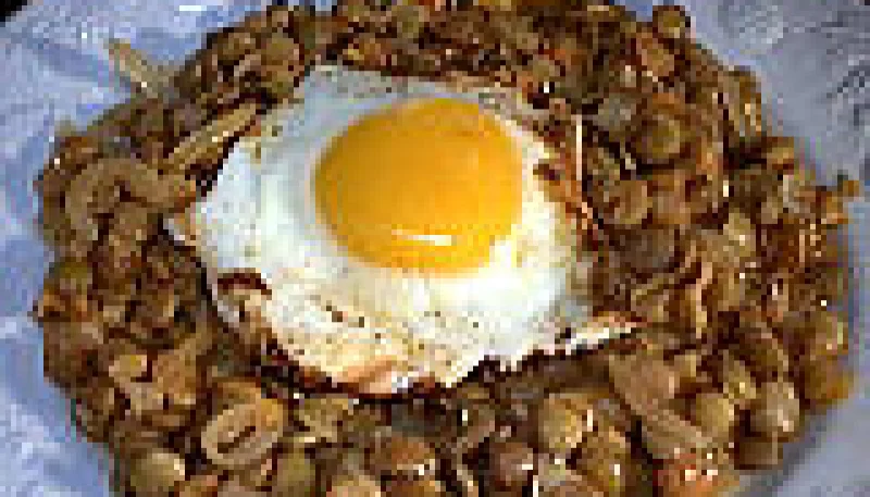 Lentilles aux oignons