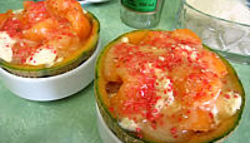 Melon glacé à la liqueur de Chartreuse