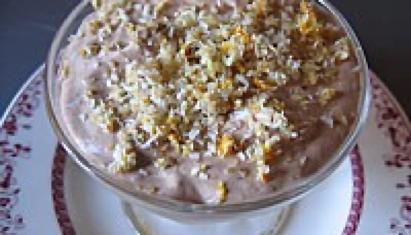 Mousse au chocolat aux noix de coco