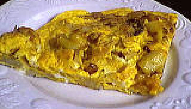 Omelette aux pommes de terre et échalotes