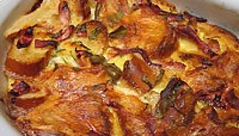 Pain perdu au jambon et reblochon
