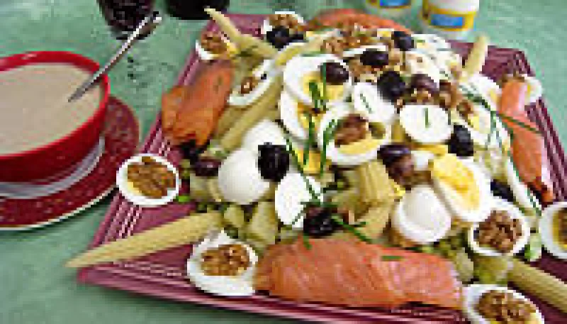 Pommes de terre et saumon en salade