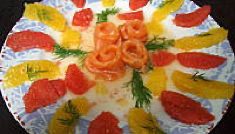 Saumon à l'orange et pomélo