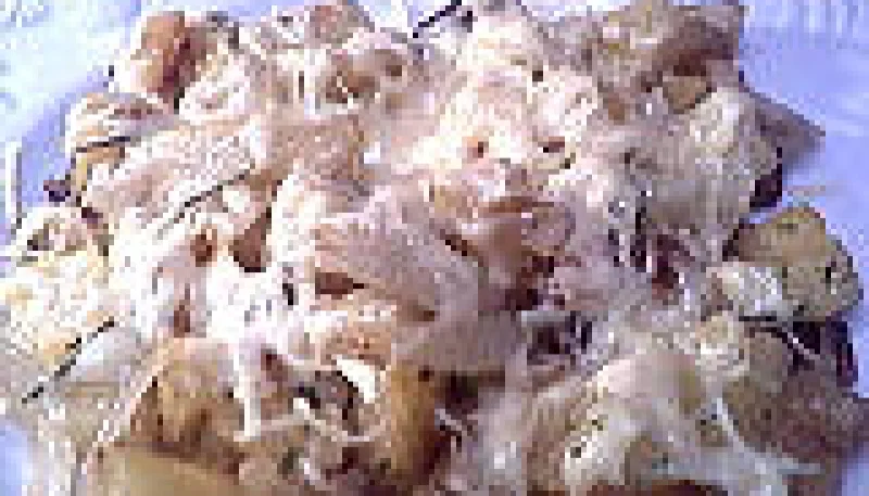 Sauté d'oignons parmentier