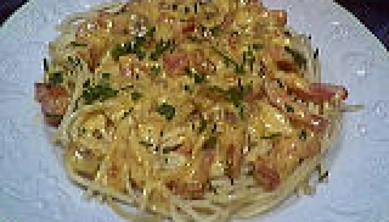 Sauce carbonara aux échalotes