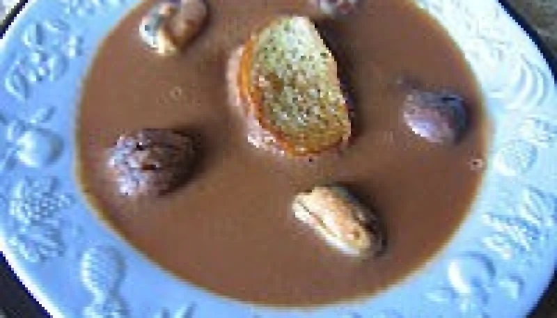 Soupe de poisson aux châtaignes