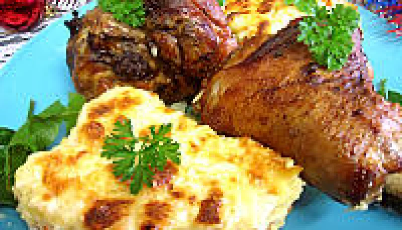 Souris d'agneau et gratin parmentier aux carottes