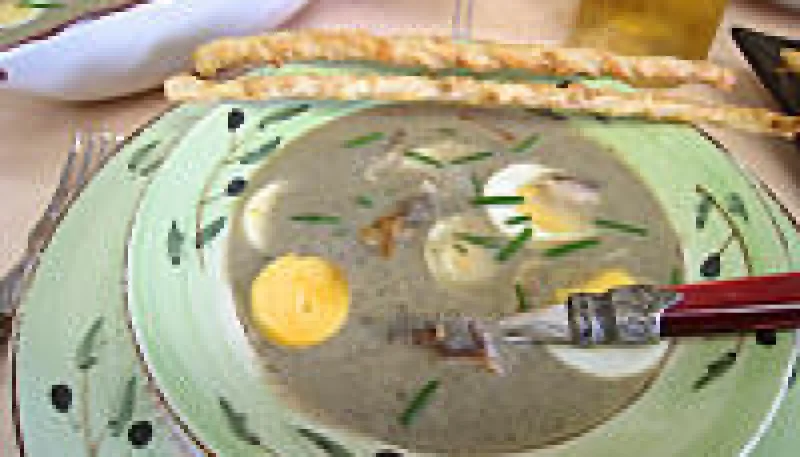 Velouté de fèves aux harengs