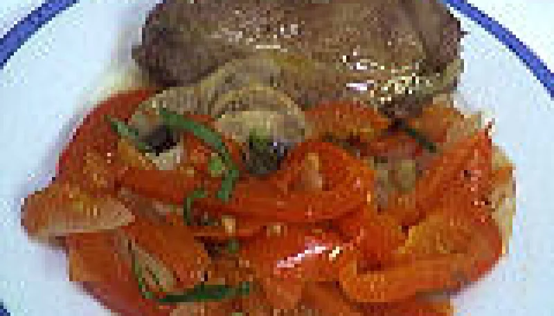 Escalopes de dinde aux poivrons