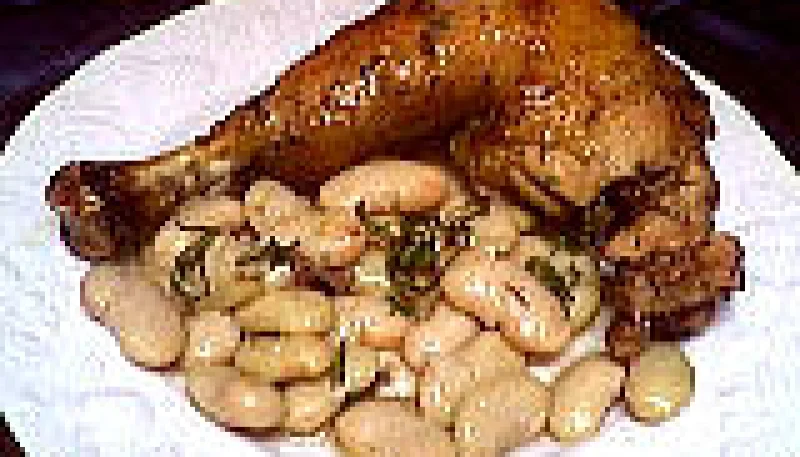 Poulet grillé au thym