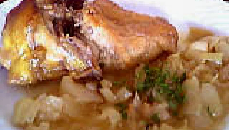 Poulet aux oignons