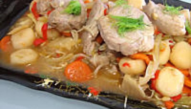 Sauté de porc aux châtaignes d'eau