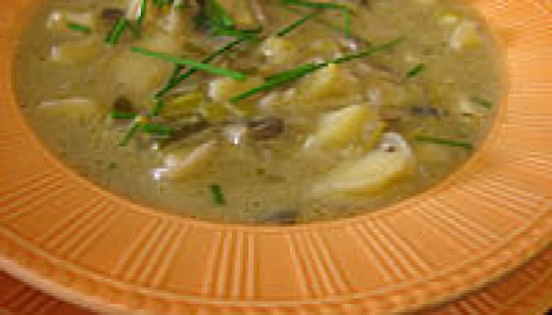 Soupe de champignons et pommes de terre