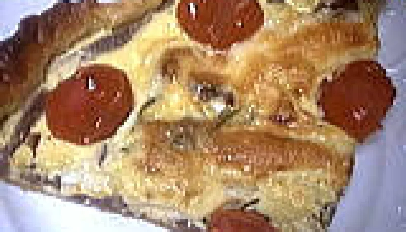 Tarte de langue de boeuf au Cantal