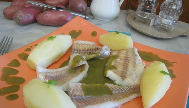 Colin en sauce verte