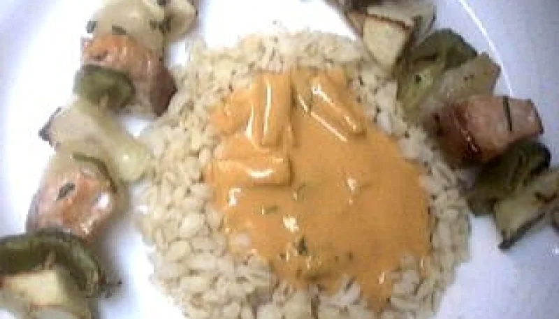 Brochettes de saumon à l'ananas