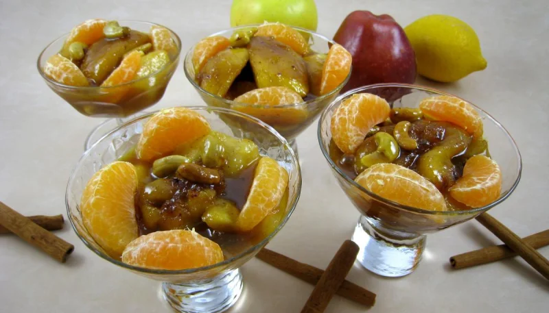 Pommes et poires caramélisées