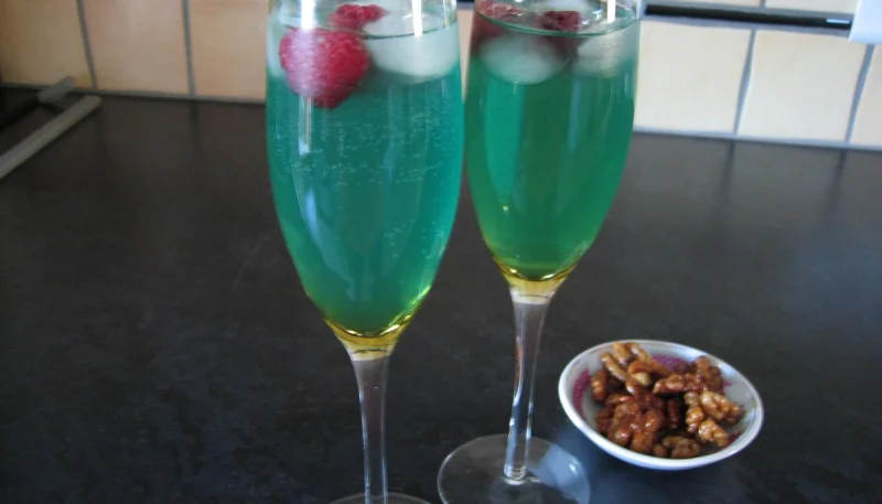 Cocktail valentin au champagne