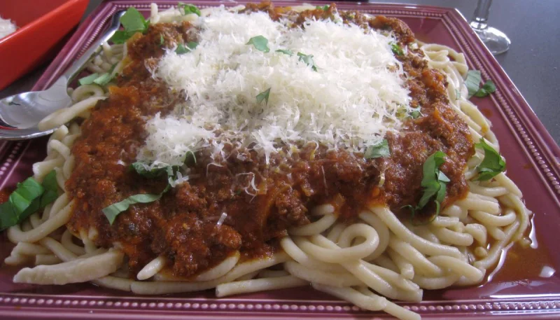 Pâtes spaghettis à la bolognaise