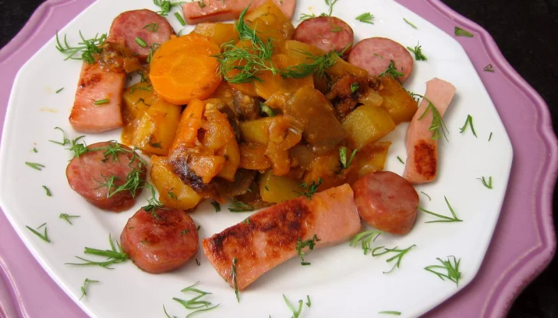 Ragoût de saucisses fumées