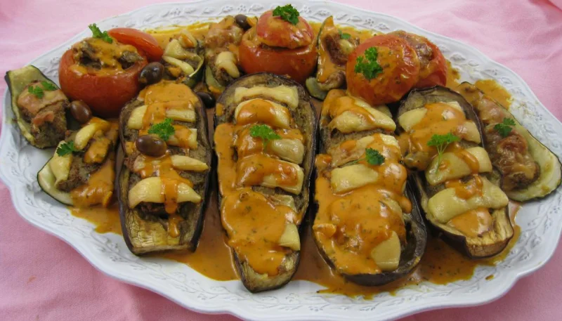 Aubergines et ses légumes farcis